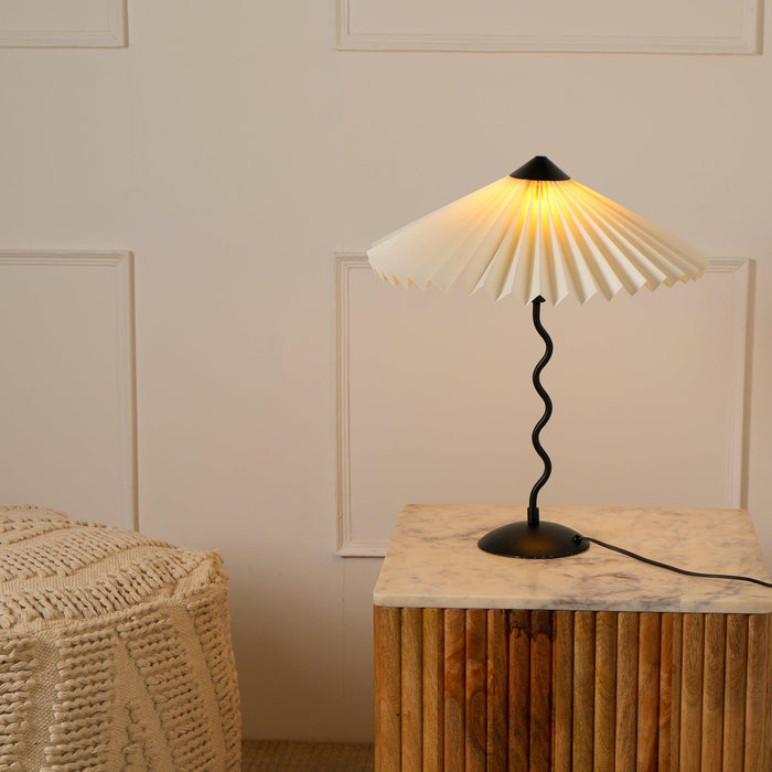 Buy Table lamp - Wavy Table Lamp for Home Decor | Bedside Lampshade by Fig on IKIRU online store