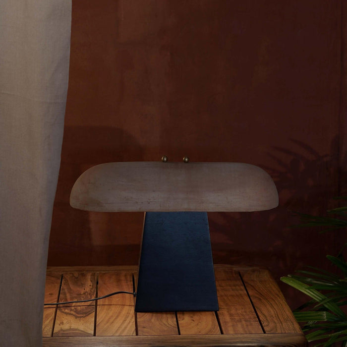 Buy Table Lamps Selective Edition - Pokhran Terracotta & Mango Wood Capsule Table Lamp by Anantaya on IKIRU online store