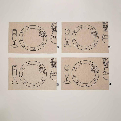 Buy Table Mats - Decorative Cater Placemat Set Of 4 | Printed Dining Table Mat For Home & Office by Home4U on IKIRU online store