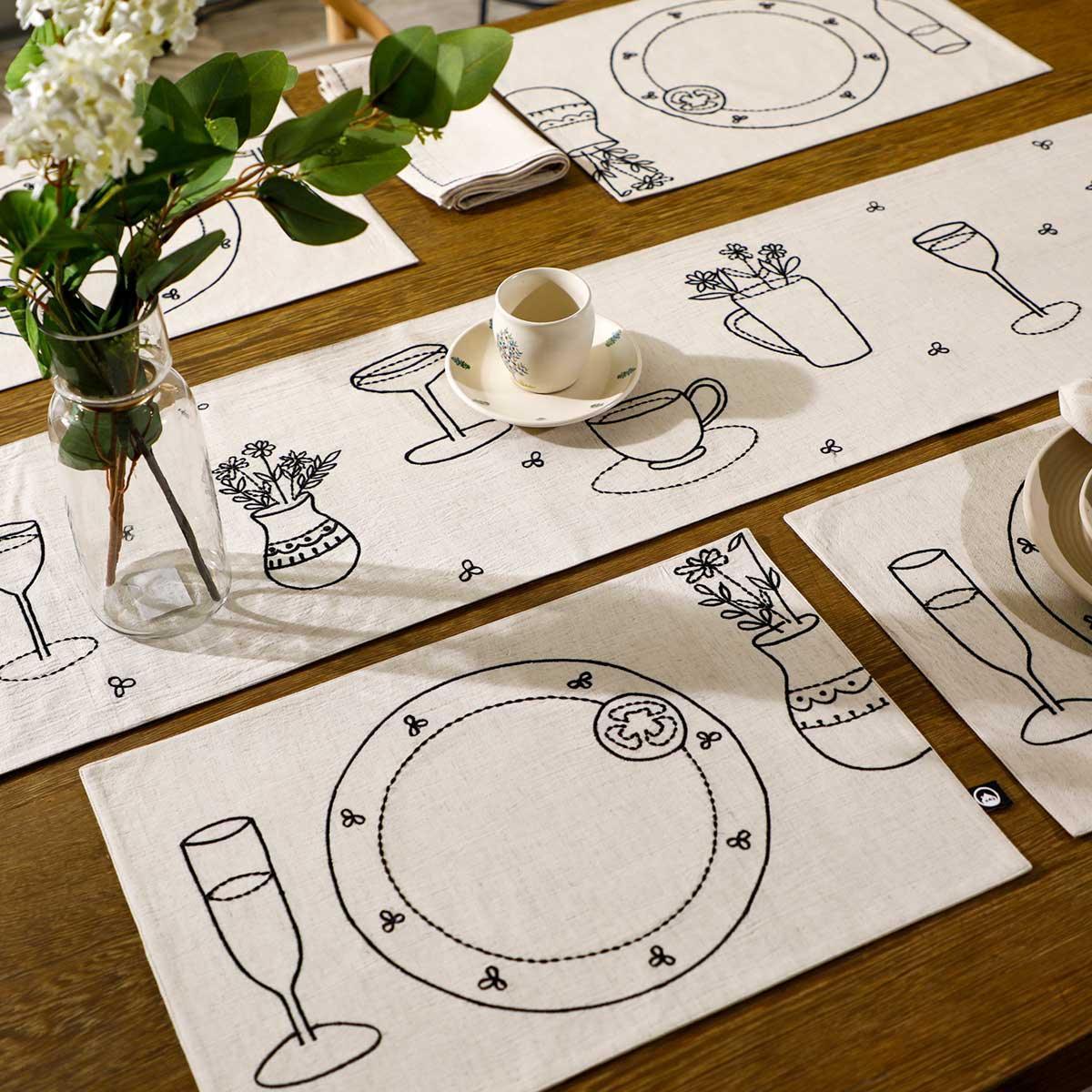 Buy Table Mats - Decorative Cater Placemat Set Of 4 | Printed Dining Table Mat For Home & Office by Home4U on IKIRU online store