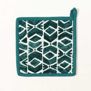 Buy Table Mats - Geo Teal Blue Cotton Pot Holder For Kitchen | Dining Table Mat by Home4U on IKIRU online store