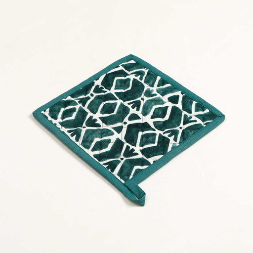 Buy Table Mats - Geo Teal Blue Cotton Pot Holder For Kitchen | Dining Table Mat by Home4U on IKIRU online store