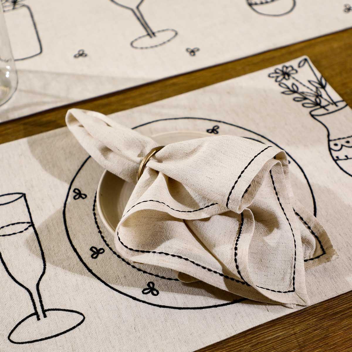 Buy Table Napkin - Elegant Cotton Flex Cater Napkin For Kitchen & Dining Table | Hand Towels For Home by Home4U on IKIRU online store