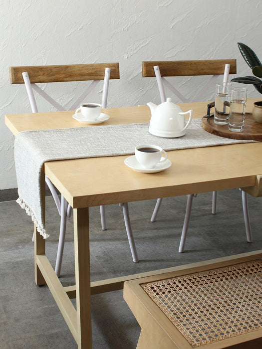 Buy Table Runner - Center Table Runner For Dinning Space, Light Grey by House this on IKIRU online store