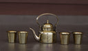 Buy Teapot - Brass Teapot Set with 4 Glasses | Tea Kettle Jug for Serving by Indian Bartan on IKIRU online store