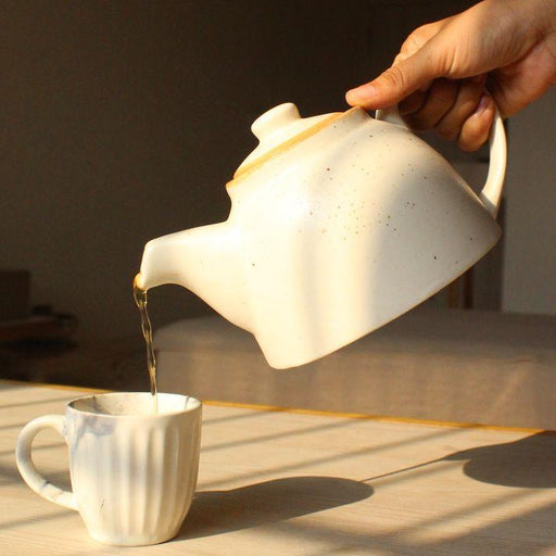Buy Teapot - Luxurious Ceramic Teapot | Caramel Beige Tea Kettle For Kitchen & Dining Table by Byora Homes on IKIRU online store