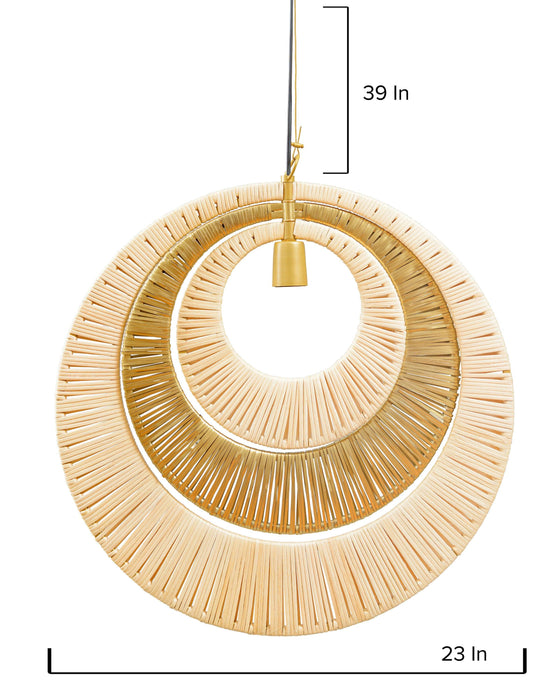 Buy The House Of Trendz - 3D Franklin Rattan Pendant Light by The House of Trendz on IKIRU online store