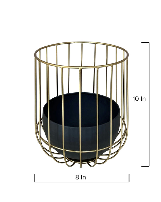 Buy The House Of Trendz - Caged Beauty Planter Bowl Hanging Basket for Decor | Plant Flower Pot by The House of Trendz on IKIRU online store