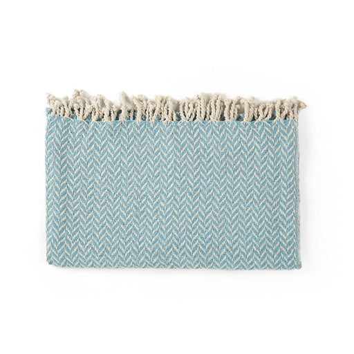 Buy Throws - Leilani Blue Cotton Throw Blanket For Sofa & Bedroom by Home4U on IKIRU online store