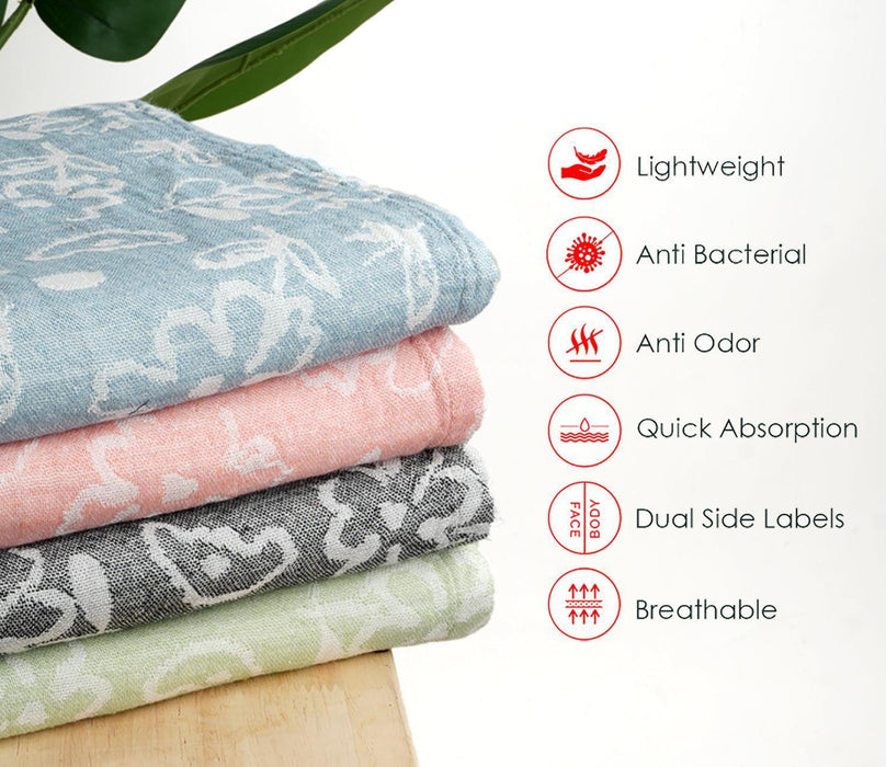 Buy Towels - Banana Jacquard Floral Bath Towel for Washroom | Absorbent Cloth by Doctor Towels on IKIRU online store