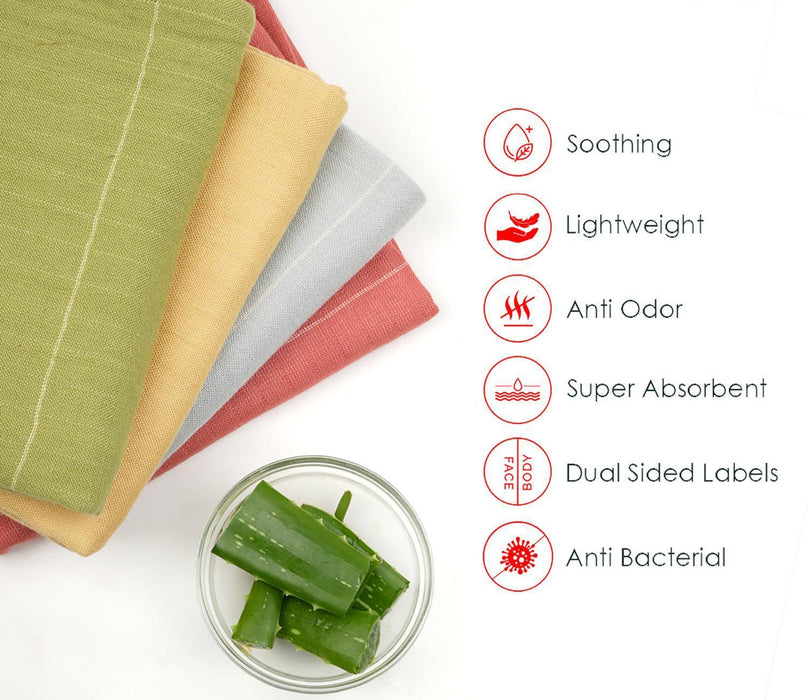 Buy Towels - The Aloevera Double Cloth Bath Towel Pack of 2 | Napkins Cloth by Doctor Towels on IKIRU online store