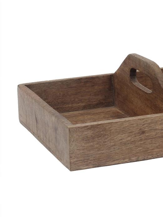 Buy Tray - Brown Wooden Solid Ardhan Serving Tray | Platter For Serveware & Dining Decor by House this on IKIRU online store