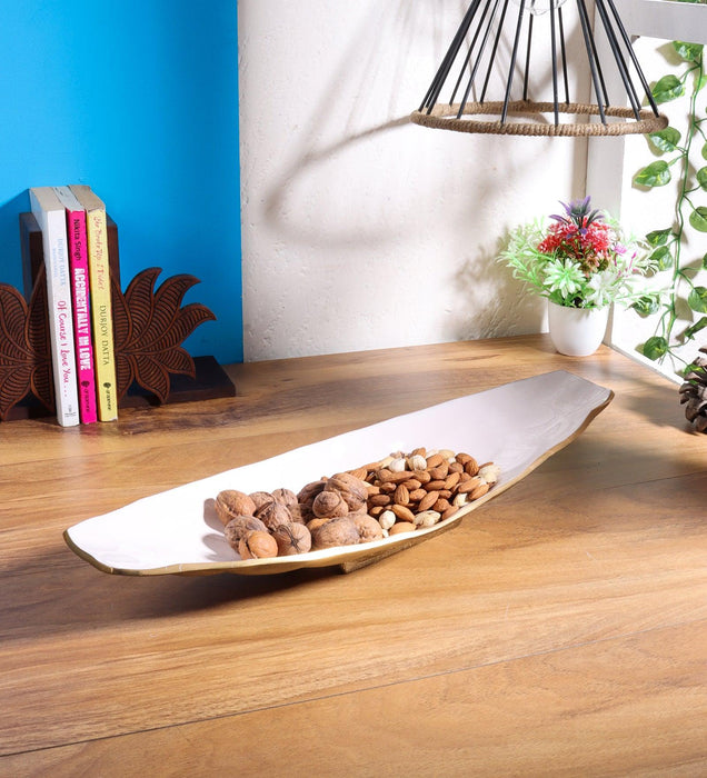 Buy Tray - Enamel Stylish Metallic Tray For Serving & Table Decoration by De Maison Decor on IKIRU online store