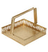 Buy Tray - Golden Square Shape Serving Tray With Handle | Gift Hamper Basket by Amaya Decors on IKIRU online store
