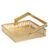 Buy Tray - Golden Square Shape Serving Tray With Handle | Gift Hamper Basket by Amaya Decors on IKIRU online store