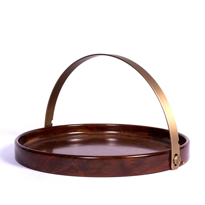 Buy Tray Selective Edition - Brass Band Round Tray by Anantaya on IKIRU online store