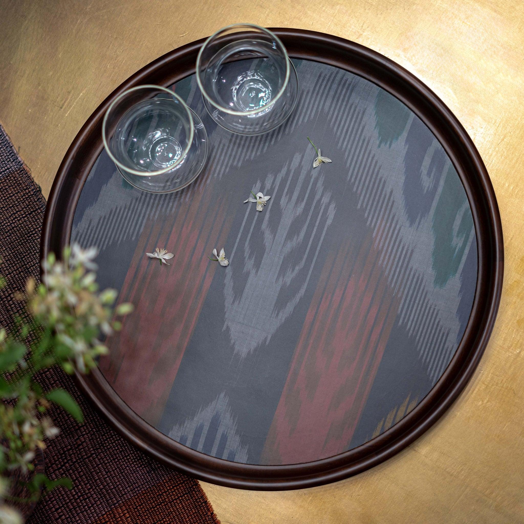 Buy Tray Selective Edition - Round Teak Tray by Anantaya on IKIRU online store