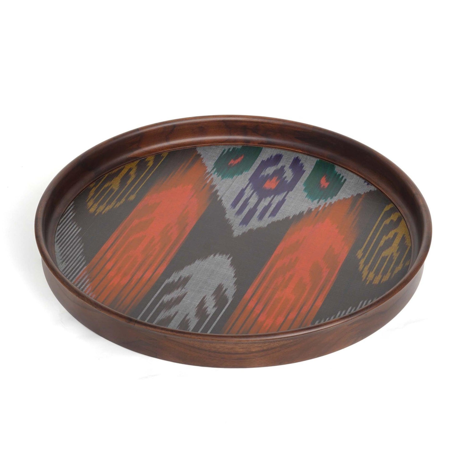 Buy Tray Selective Edition - Round Teak Tray by Anantaya on IKIRU online store