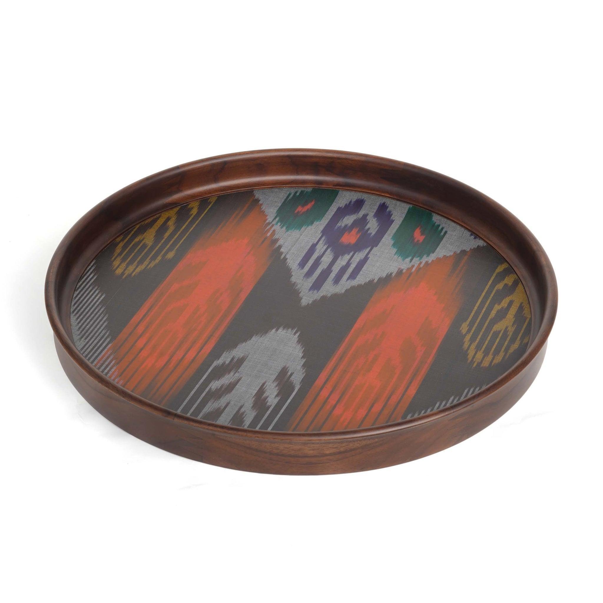 Buy Tray Selective Edition - Round Teak Tray by Anantaya on IKIRU online store