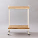 Buy Trolley - Off White Natural Iron & Wooden Multi Purpose 2 Tier Trolley Stand For Home by Indecrafts on IKIRU online store