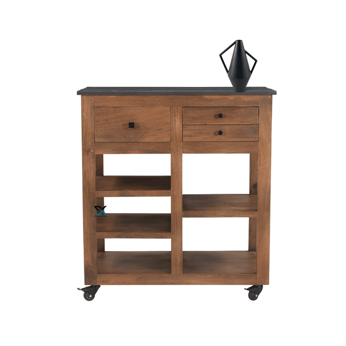 Buy Trolley - Wineyard 3-Drawer Bar Cart | Mobile Bar Cabinet by Deeke Collection on IKIRU online store