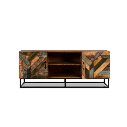 Buy TV Unit - Reclaimed Parquetry TV Unit by Home Glamour on IKIRU online store