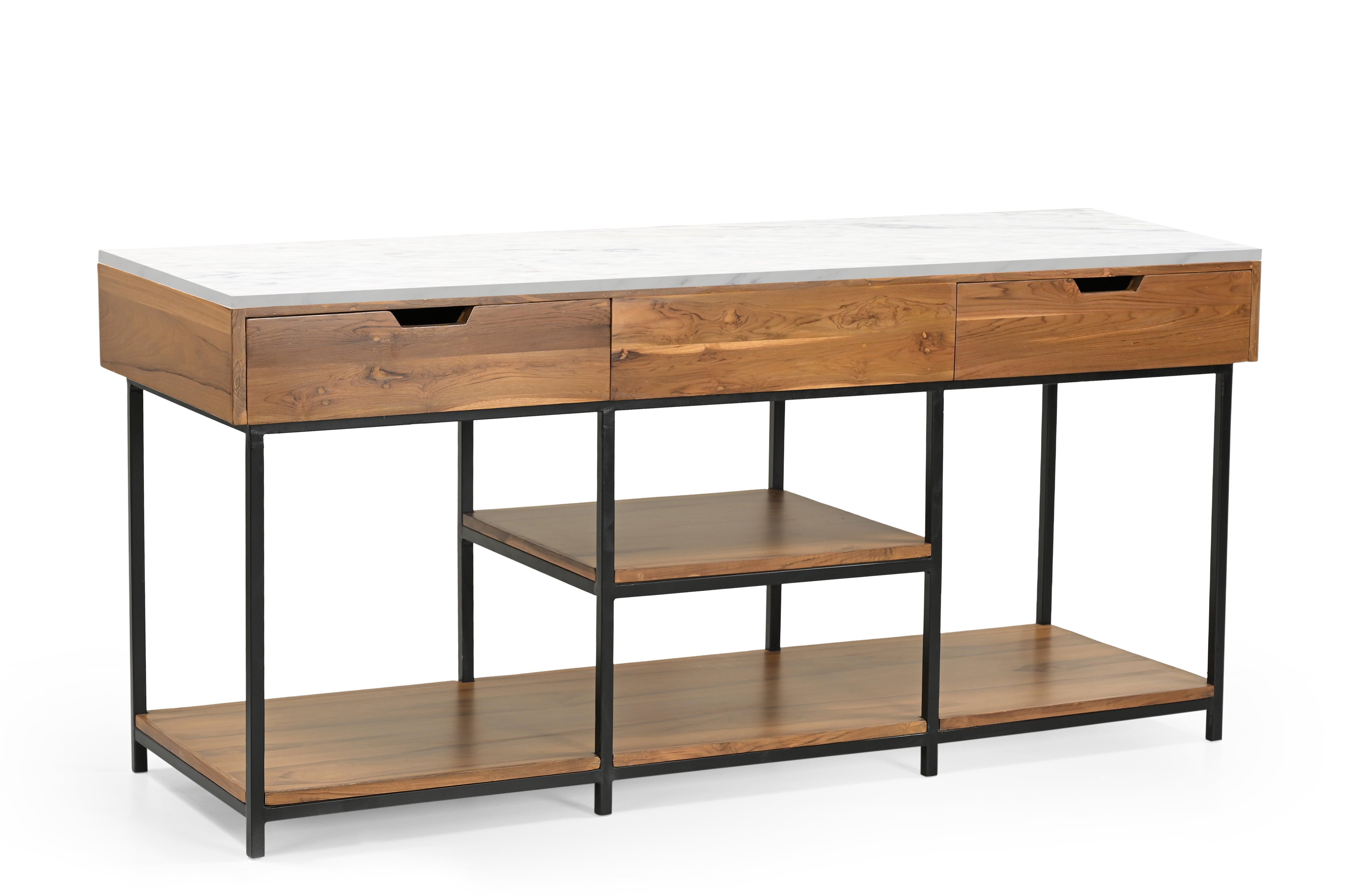 Zenith Wooden TV Unit | Open TV Unit with Storage | Hallway Counter ...