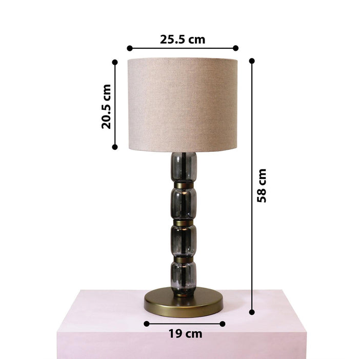 Buy Table lamp - Valore Glass Table Lamp | Lighting Decor and Lampshade by Home Blitz on IKIRU online store