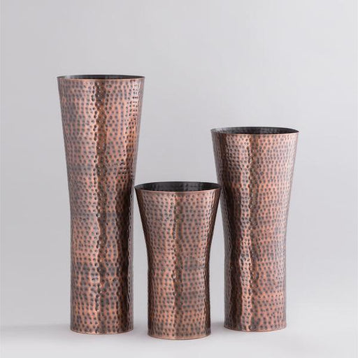 Buy Vase - Antique Bronze Iron Floor Vase | Flower Pot For Home Decor Set of 3 by Indecrafts on IKIRU online store
