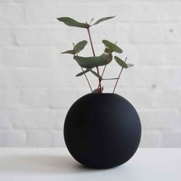 Buy Vase - Cooee Black Decorative Flower Pot | Ceramic Vase For Living Room & Table Decor by Purezento on IKIRU online store