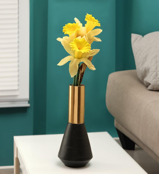 Buy Vase - Gold & Black Decorative Plant Vase | Flower Pot For Living Room & Table Decor by De Maison Decor on IKIRU online store