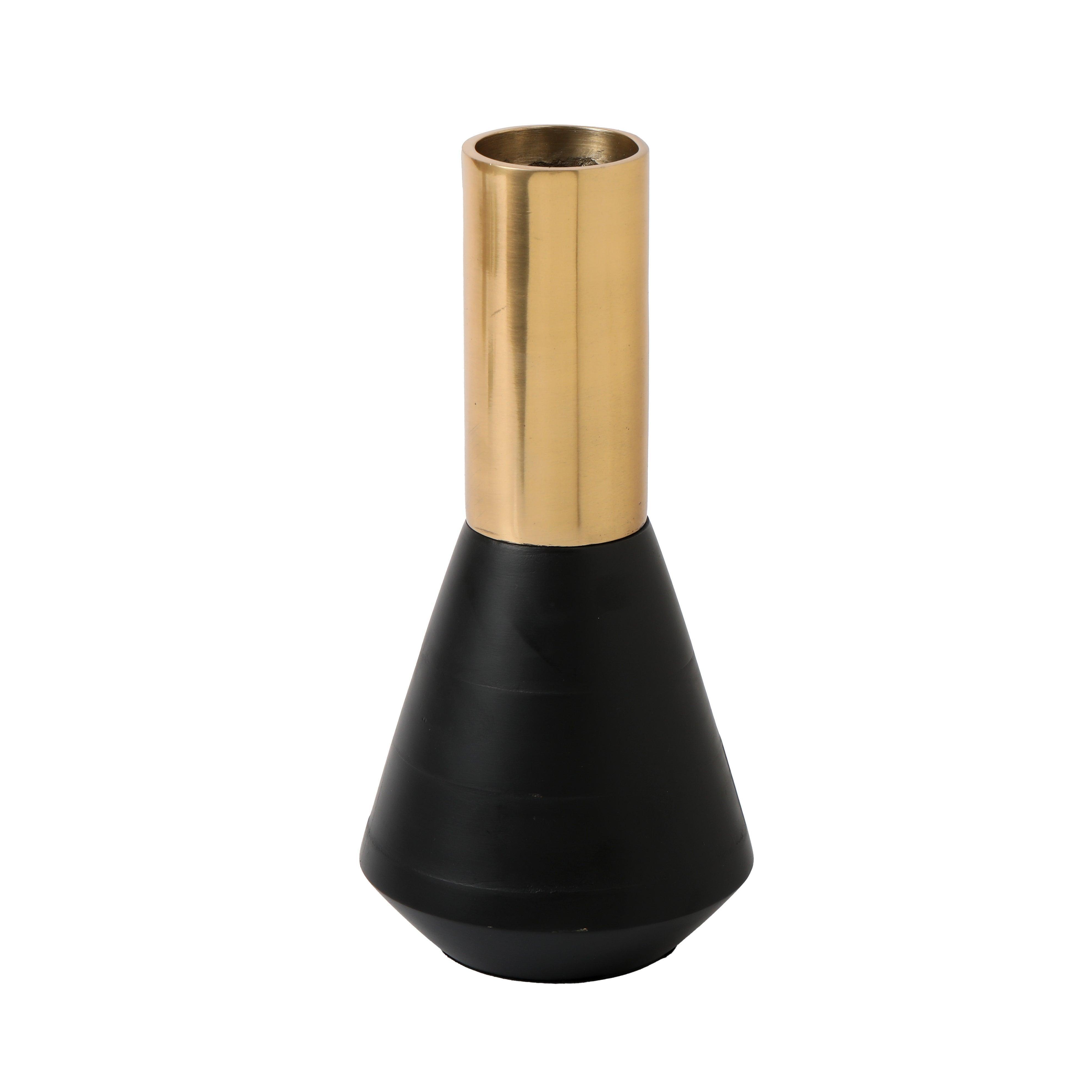 Buy Vase - Gold & Black Decorative Plant Vase | Flower Pot For Living Room & Table Decor by De Maison Decor on IKIRU online store