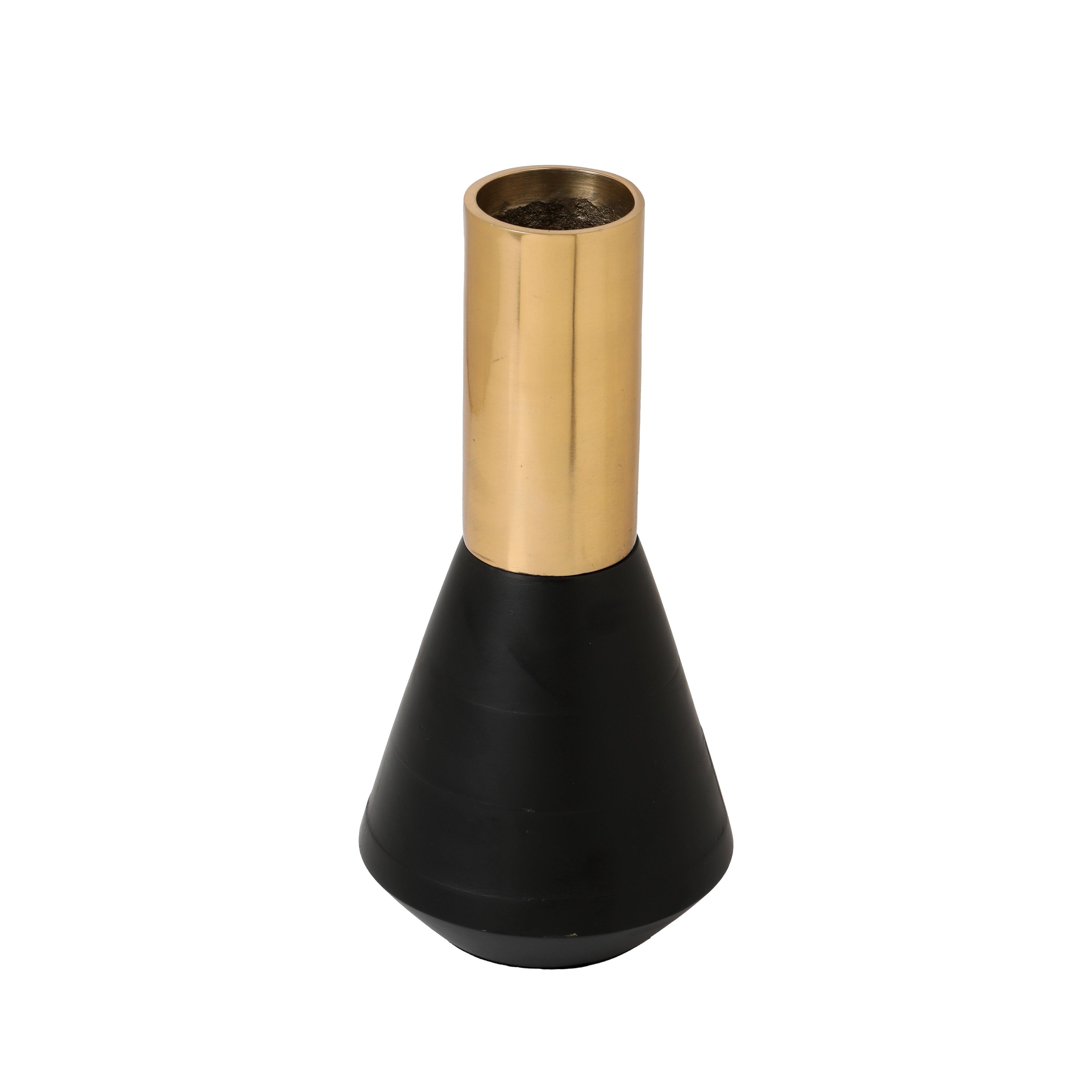 Buy Vase - Gold & Black Decorative Plant Vase | Flower Pot For Living Room & Table Decor by De Maison Decor on IKIRU online store