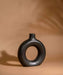 Buy Vase - Modern Ceramic Donut Vase For Living Room & Home Decor, White by Purezento on IKIRU online store