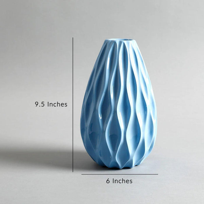 Buy Vase - Ocean Wave Vase For Home Decor | Planter For Table by Home4U on IKIRU online store