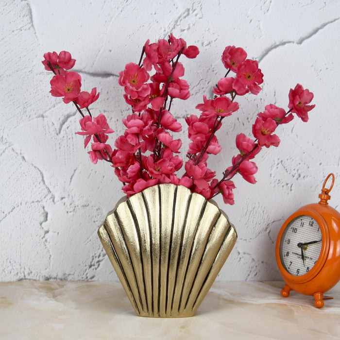 Buy Vase - Oceanic Gold Antique Vase Flower Pot for Home Decor | Floral Bud Jar by Maison Modern on IKIRU online store