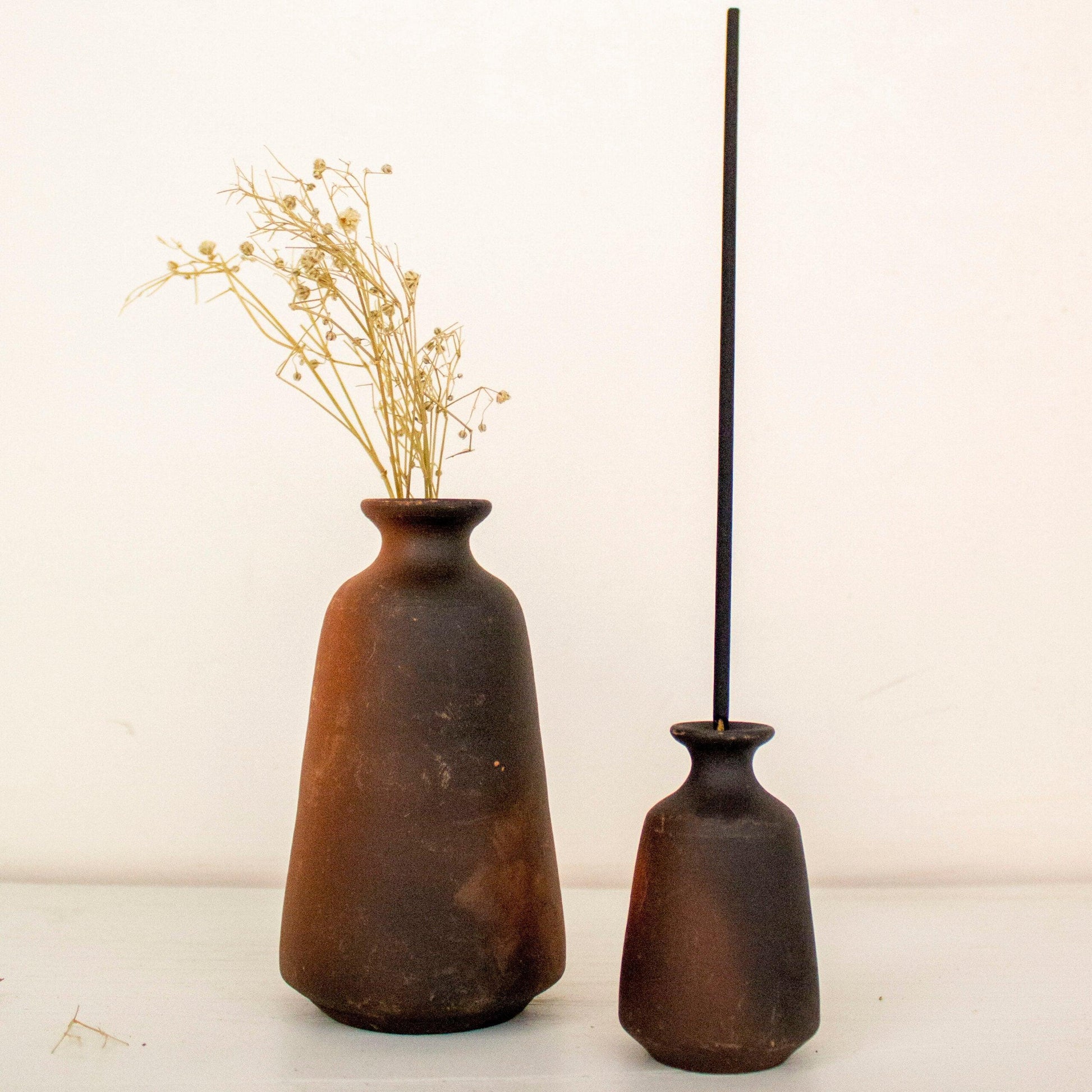 Buy Vase - Terracotta Miniature Pots | Miniature Combo of Vase and Incense Holder Vol 3 by Byora Homes on IKIRU online store