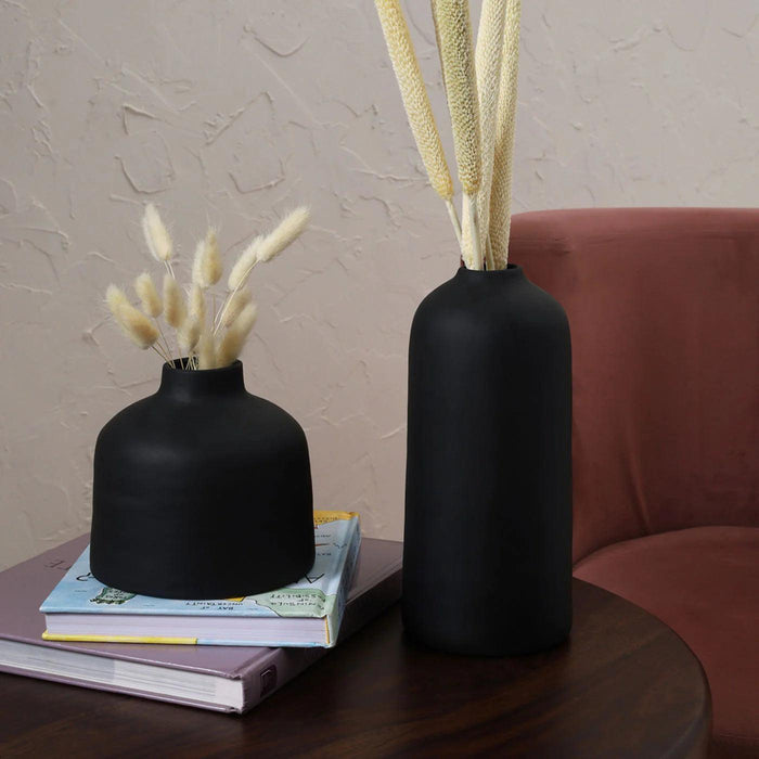 Buy Vase - The Black Gang Vase Set of 3 | Flower Pot for Home Decor by Ceramic Kitchen on IKIRU online store