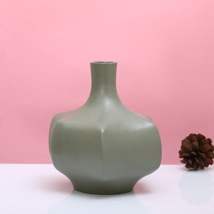 Buy Vase - Verdant Vase | Aluminum Flower Pot for Living Room by De Maison Decor on IKIRU online store