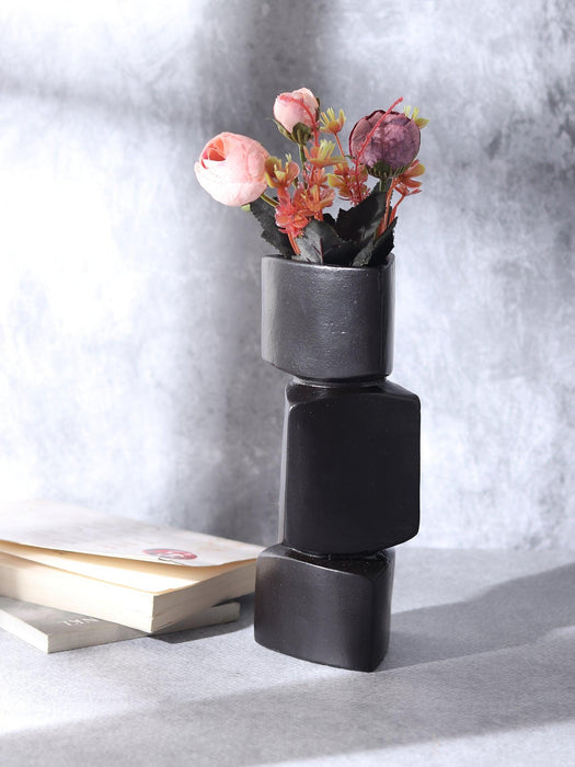 Buy Vase - Verti Ceramic Vase Set in Black & White for Home Decor by De Maison Decor on IKIRU online store