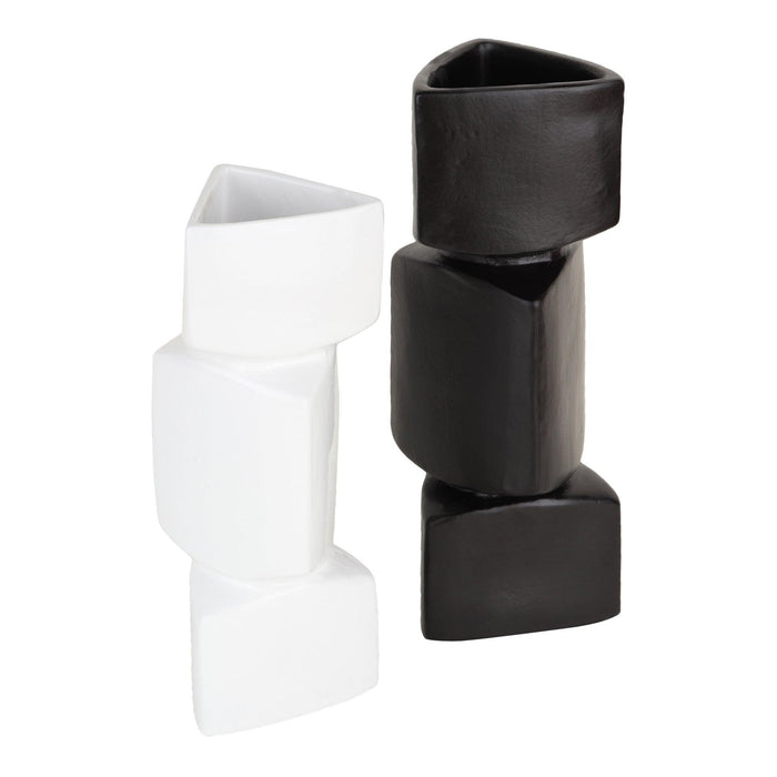 Buy Vase - Verti Ceramic Vase Set in Black & White for Home Decor by De Maison Decor on IKIRU online store