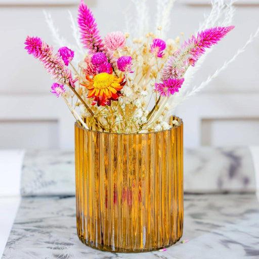 Buy Vase - Yellow Horizontal Vase With Garden Bunch by Arte Casa on IKIRU online store