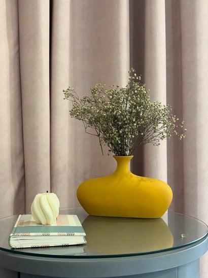 Yellow Scattered Plant Vase | Ceramic Flower Pot for Home Decor | Unique Flower Vase  for Living Room