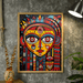 Buy Wall Art - Abstract Big Eyes: Artisan Canvas Wall Decor Masterpiece by Sowpeace on IKIRU online store