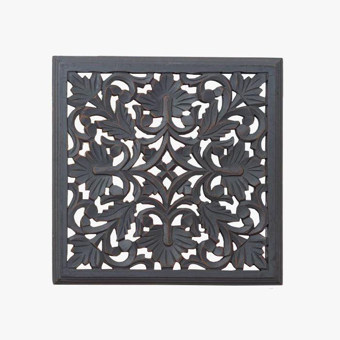 Buy Wall Art - Black And Grey Design Wooden Square Wall Art For Home Decor by Casa decor on IKIRU online store