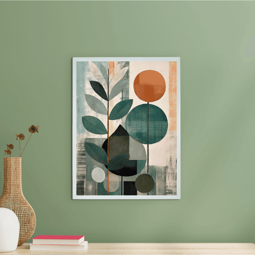 Buy Wall Art - Bohemian Sphered Leaf: Artisan Canvas Wall Decor Masterpiece by Sowpeace on IKIRU online store