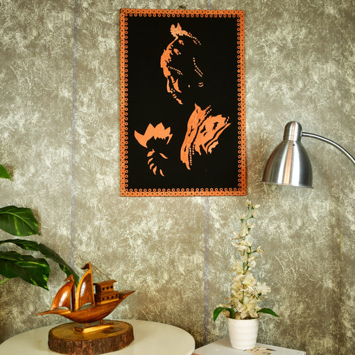 Buy Wall Art - Terracotta Decorative Shadowed Lady Wall Art | Rustic Wall Decor Piece by Sowpeace on IKIRU online store