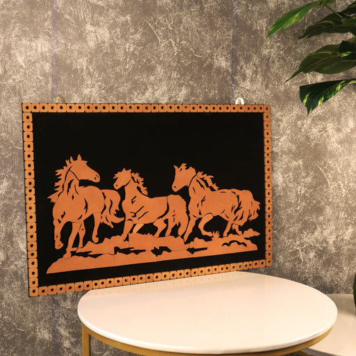 Buy Wall Art - Terracotta Handmade Running Horse Wall Art | Horse Wall Hanging by Sowpeace on IKIRU online store