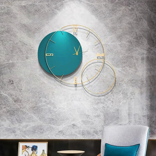 Buy Wall Clock - Creative Blue Metal Wall Clock | Wall Art For Home Decor by Handicrafts Town on IKIRU online store