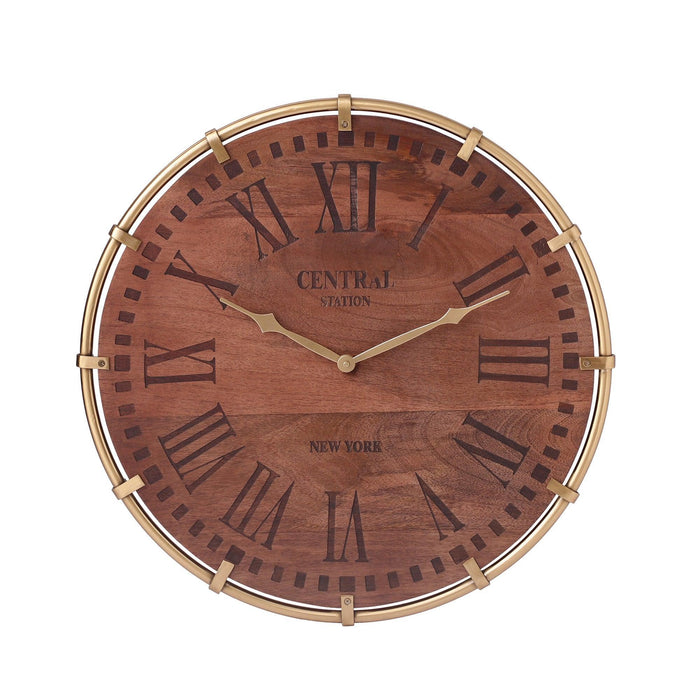 Buy Wall Clock - Timberland Wooden Round Wall Clock For Home & Gifting by De Maison Decor on IKIRU online store